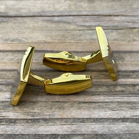 Men Jewelry Cuff Links Gold Tone Fashion Jewelry Dress Shirt Studd Cufflinks New - Picture 8 of 9